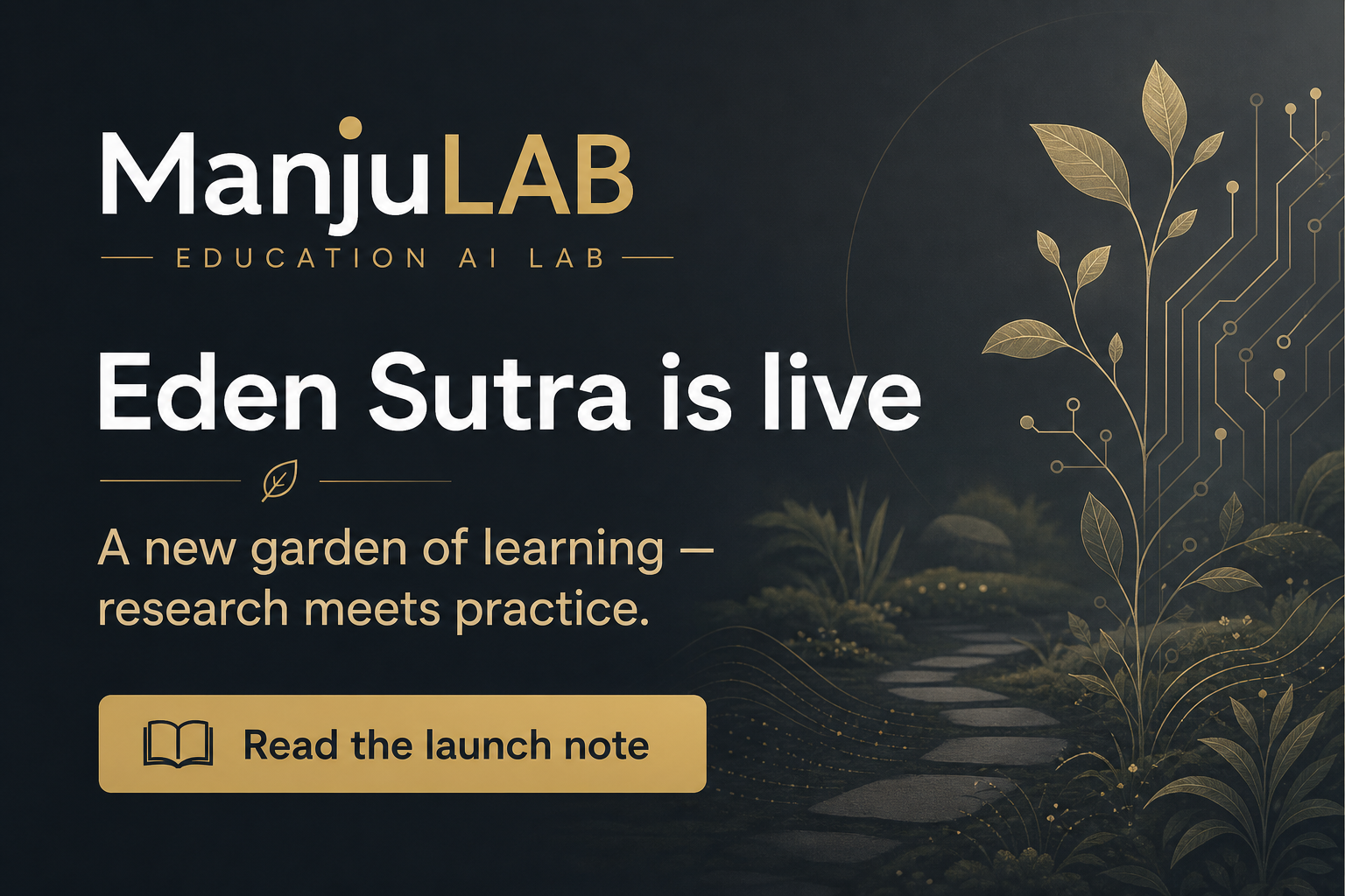 ManjuLAB LinkedIn Eden Sutra launch flyer