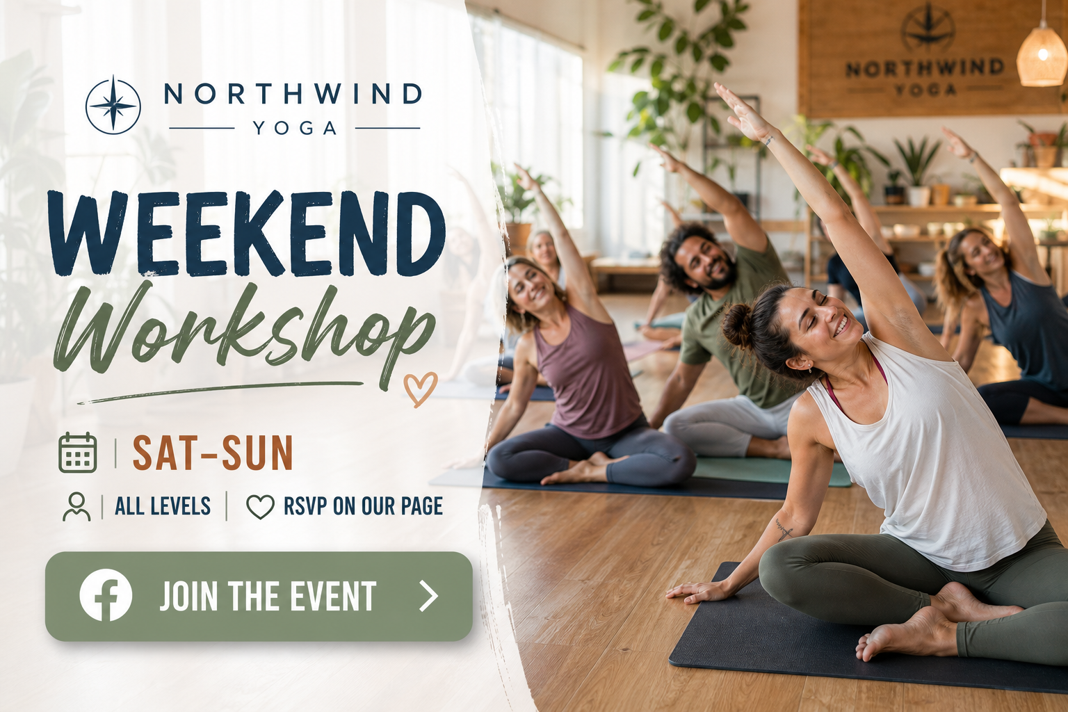 Northwind Yoga Facebook weekend workshop event flyer